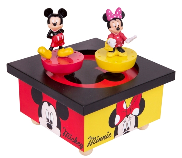 Trousselier Boite à Musique Dancing Mickey et Minnie
