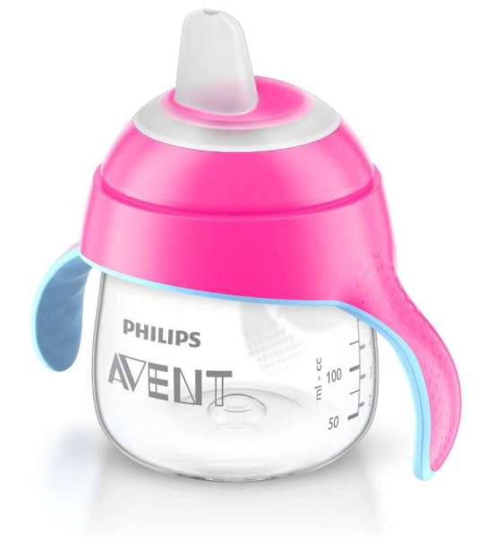 Philips Avent Tasse Bec Anti Fuite Rose 200 ml
