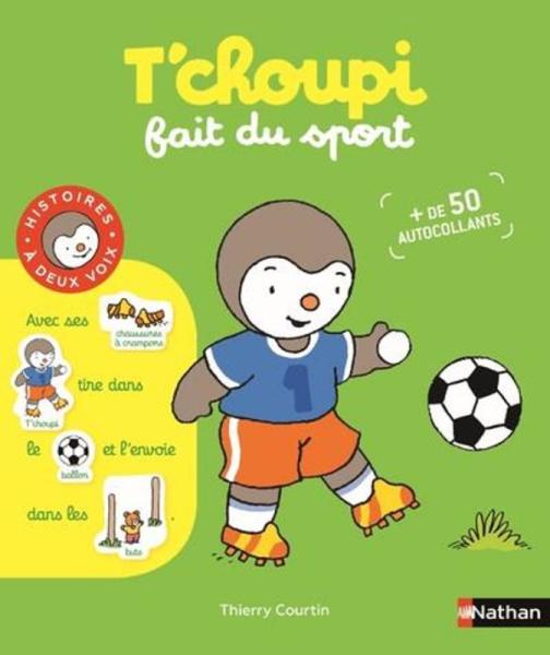 Nathan Livre Autocollant Tchoupi fait du sport