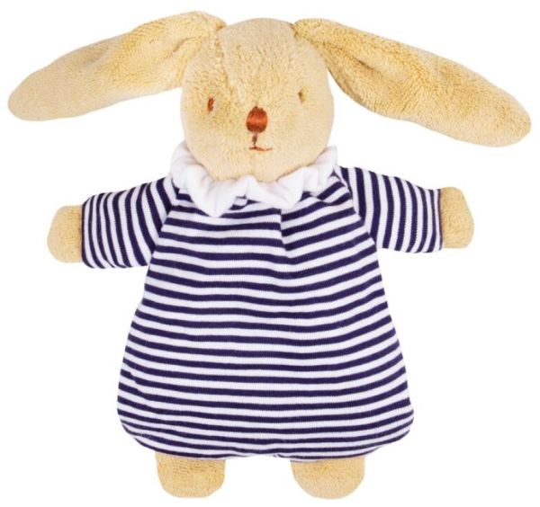 Trousselier Peluche Hochet Lapin Nid Ange Marinière 20 cm