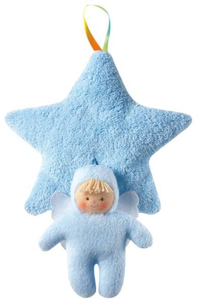 Trousselier Peluche Musicale Etoile et Ange Bleu
