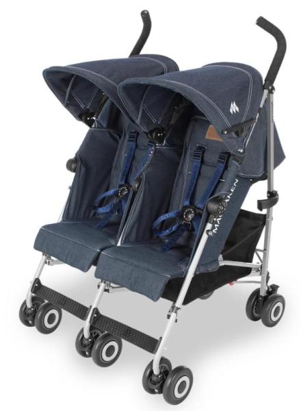 Maclaren Poussette double twin triumph denim Livraison Gratuite 24 48h