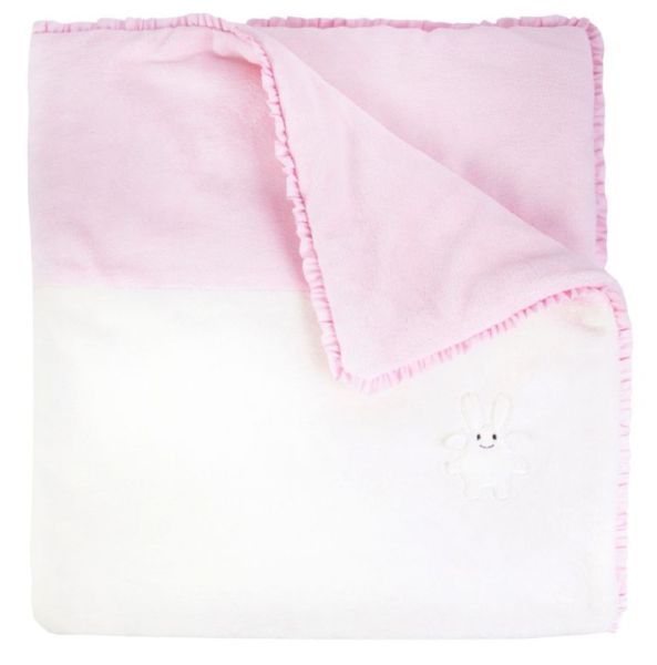 Trousselier Couverture Ange Lapin Rose - 90x140