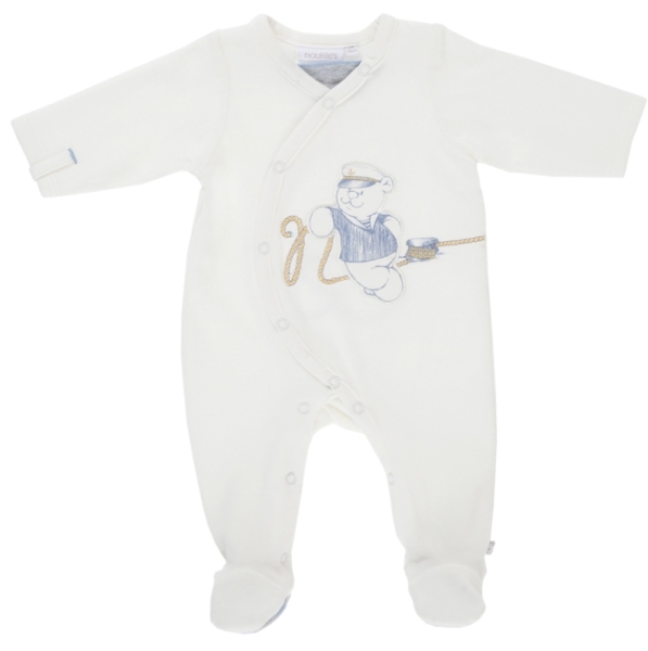 Noukies Pyjama Nouky Velours Blanc