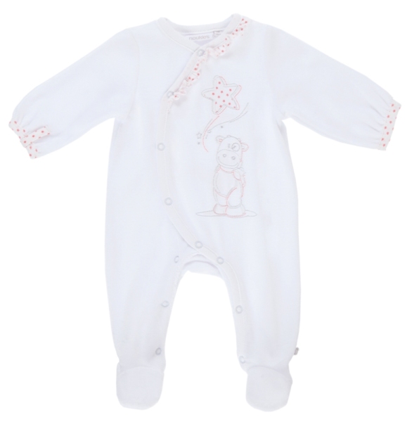 Noukies Pyjama Lola Velours Blanc - 6 mois