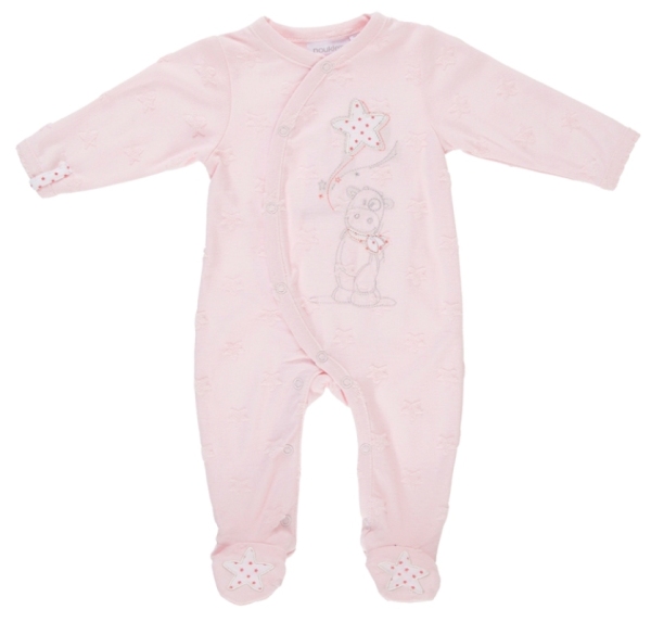 Noukies Pyjama Lola Etoiles Jersey Rose - 1 mois