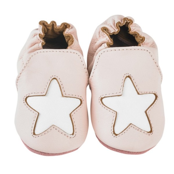Noukies Chaussons Cuir Cocon Rose - 21 22