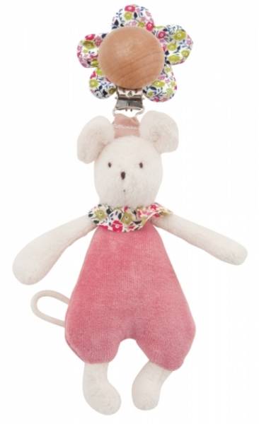 Moulin Roty Attache Tétine Souris Myrtille