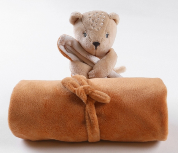Noukies Doudou Couverture Lionne Kendi