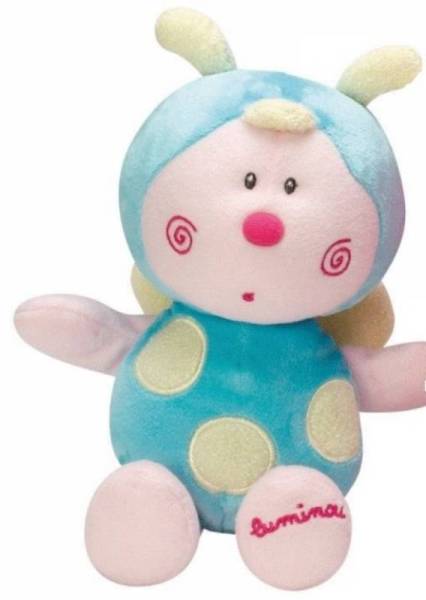 Jemini Peluche Pantin Coccinelle Papillou Luminou Bleu