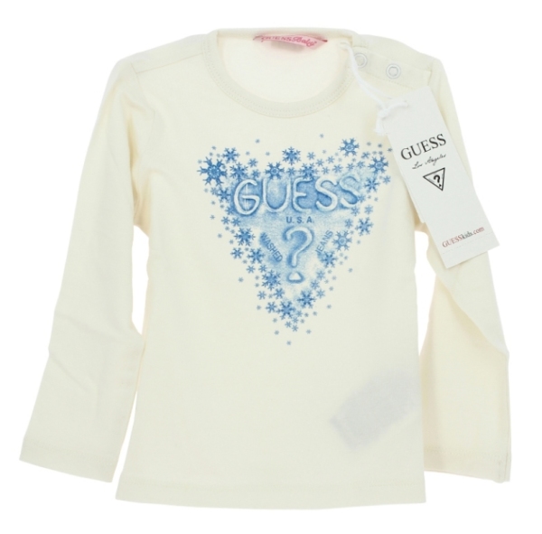 Guess Enfant Tee-Shirt Crème Manches Longues