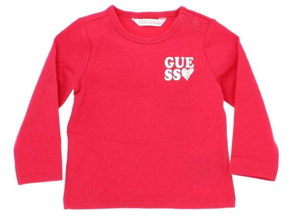 Guess Enfant Tee-Shirt Manches Longues Rose Framboise