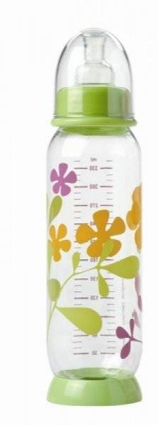Beaba Biberon 330 ml Fleurs Vert