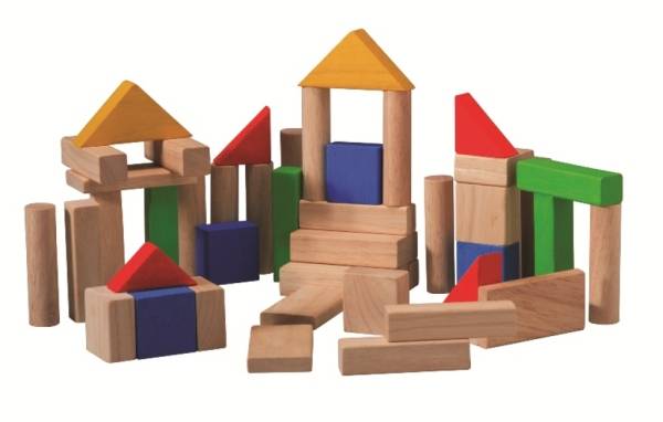 Plantoys Blocs en Bois 50 Pièces