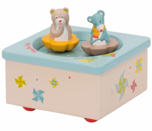 Moulin Roty Boite à musique biscotte et pompon, Livraison Gratuite 24/48h