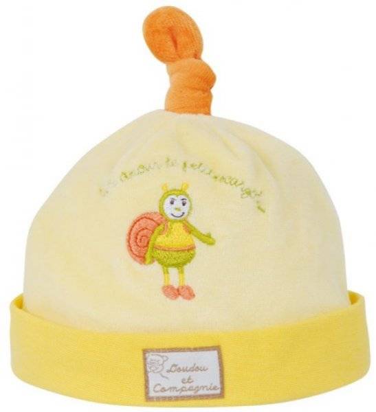 Doudou et Compagnie Bonnet Escargot Choco
