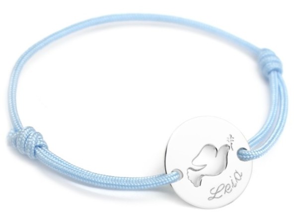 Petits Trésors Bracelet Mini Jeton Colombe Argent