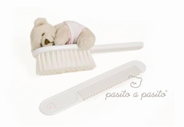 Pasito A Pasito Brosse à Cheveu Avec Ourson Rose