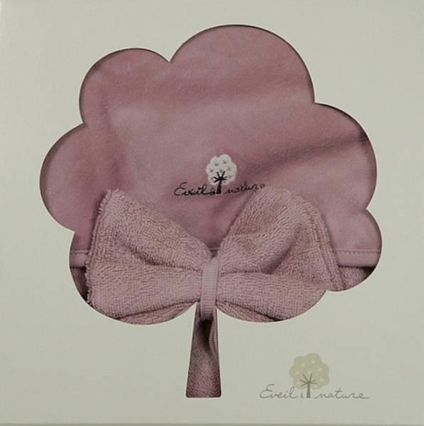 Eveil et Nature Cape de Bain et Gant Biologique Bois de Rose