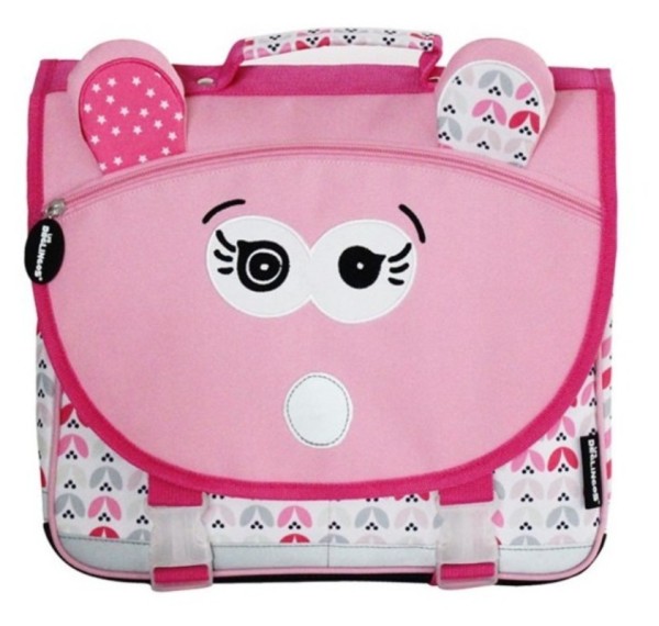 Les Déglingos Cartable Souris Coquelicos