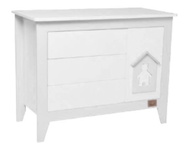 Noukies Commode 3 Tiroirs+1 Porte Nouky