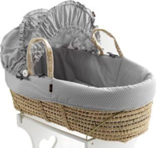 Bébé Chocolat Couffin Rétro Gris avec Canopy