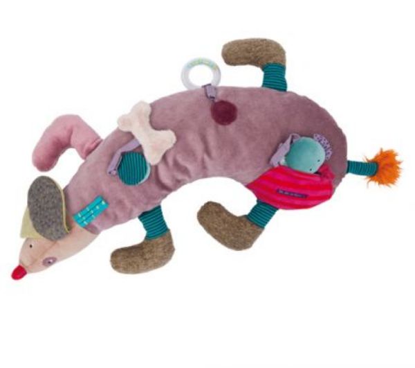 Moulin Roty Coussin d'Activités Chien Les Jolis Pas Beaux - 75 cm