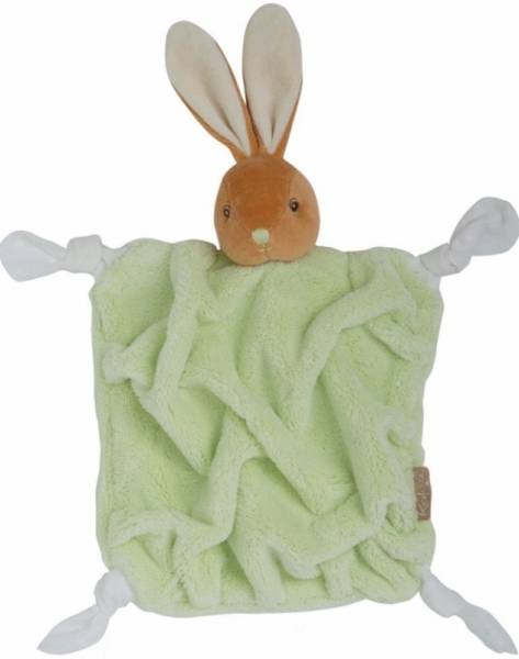  Doudou Lapin Plume Vert