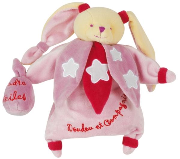 Doudou et Compagnie Doudou Marionnette Lapin Rose Chouette ça Brille