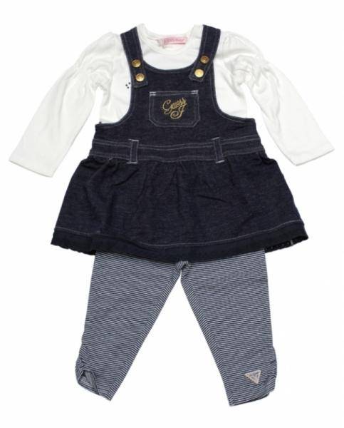 Guess Enfant Ensemble 3 Pièces Salopette Fille 6 mois