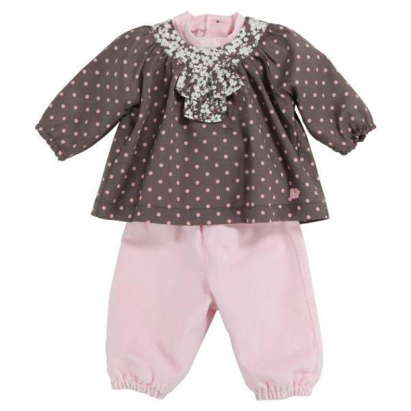 Absorba Ensemble Tunique et Pantalon Rose Chocolat 6 Mois