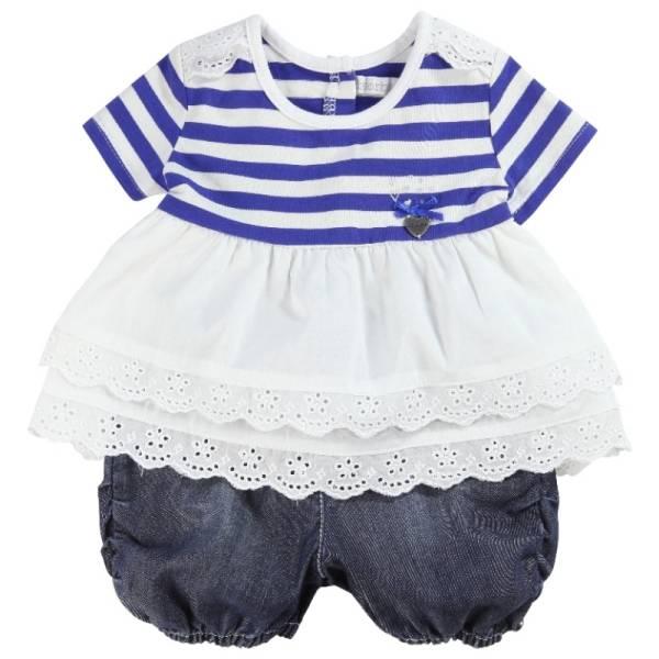 Absorba Ensemble Tunique et Short Indigo Trip 9 mois
