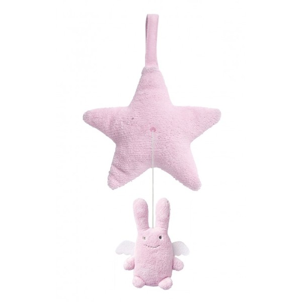 Trousselier Peluche Musicale Ange Lapin Nuage Rose