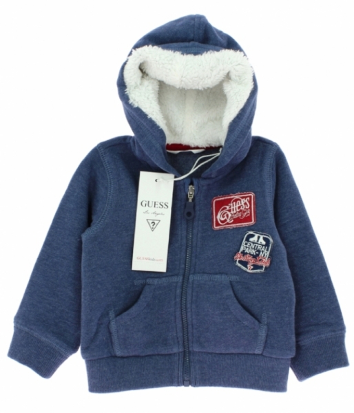 Guess Enfant Gilet à Capuche Bleu