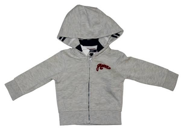 Guess Enfant Gilet Zippé à Capuche Gris Chiné 3/6 mois