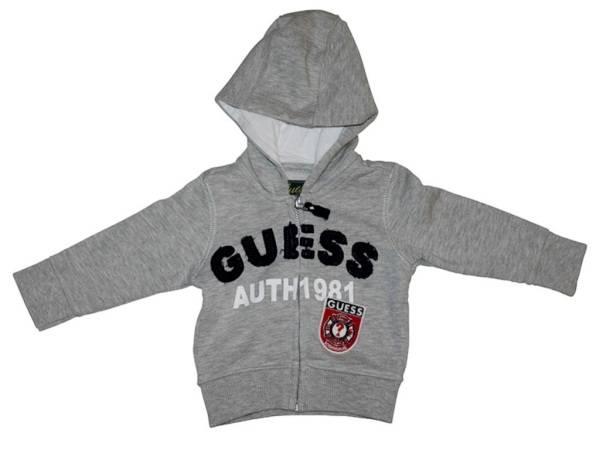 Guess Enfant Gilet Zippé à Capuche Gris Chiné 36 mois