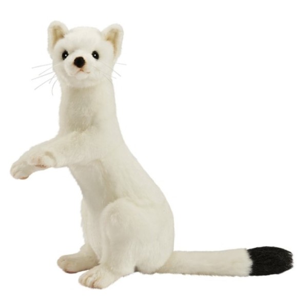 Hansa Peluche Hermine Blanche - 28 cm