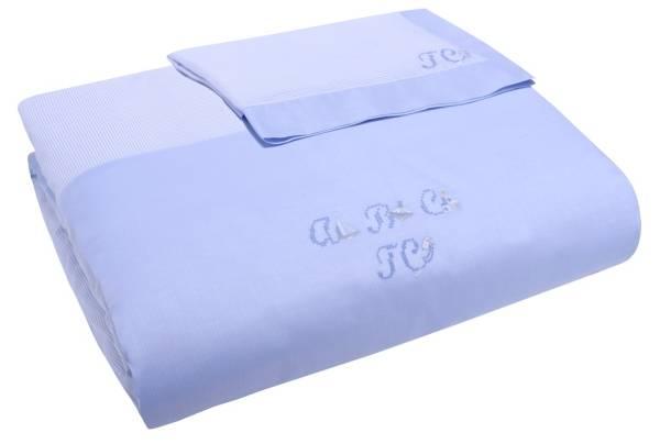 Tartine et Chocolat Housse de Couette et Taie Oxford Bleu