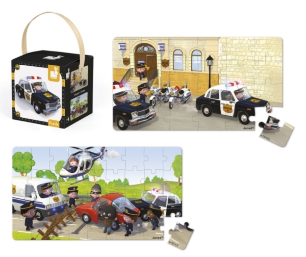 Janod Puzzles La Voiture de Police de Brice