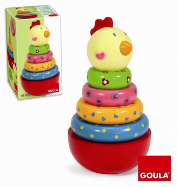 Goula Jouet Empilable Poule Culbuto