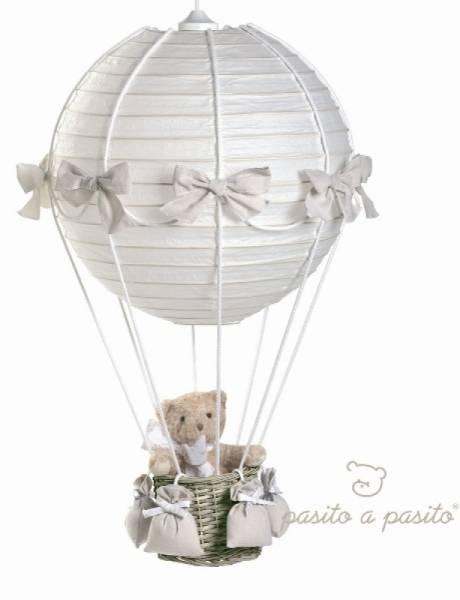 Pasito A Pasito Lampe Montgolfière Ours Beige