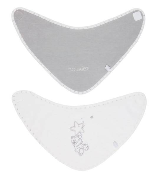 Noukies Lot de 2 Bavoirs Bandana Poudre d'Etoiles