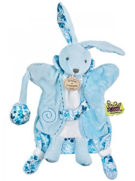 Doudou et Compagnie Marionnette Tatoo Lapin Bleu