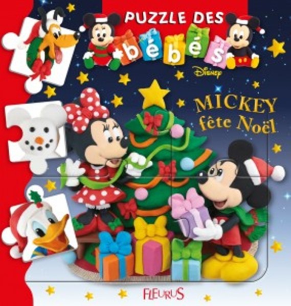Fleurus Livre Puzzle Mickey Fête Noël