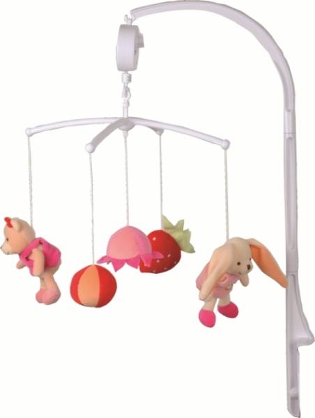 Doudou et Compagnie Mobile Musical Fruits Rose