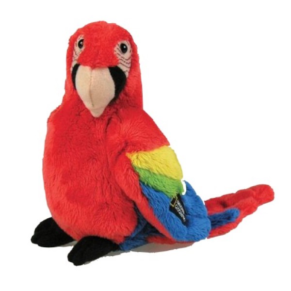 National Geographic Peluche Oiseau Ara Rouge - 14 cm