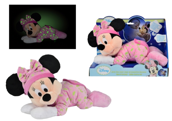 Disney Peluche Lumineuse Minnie Glow Dark - 30 cm