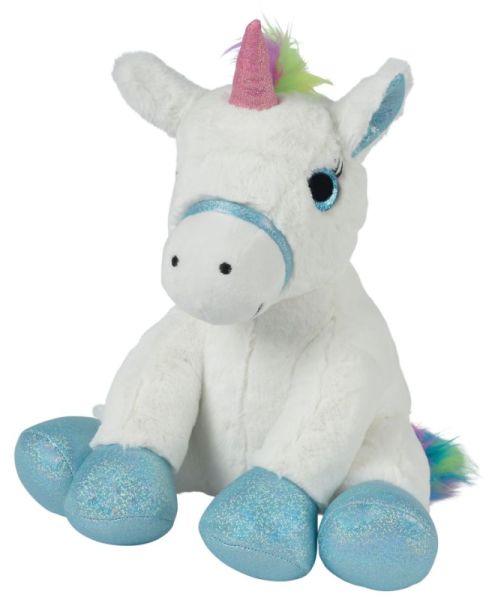 Nicotoy Peluche Licorne Assis Blanche - 35 cm