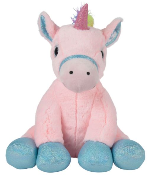 Nicotoy Peluche Licorne Assis Rose - 35 cm