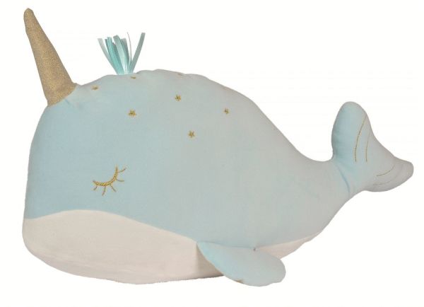 Nicotoy Coussin Baleine Bleue